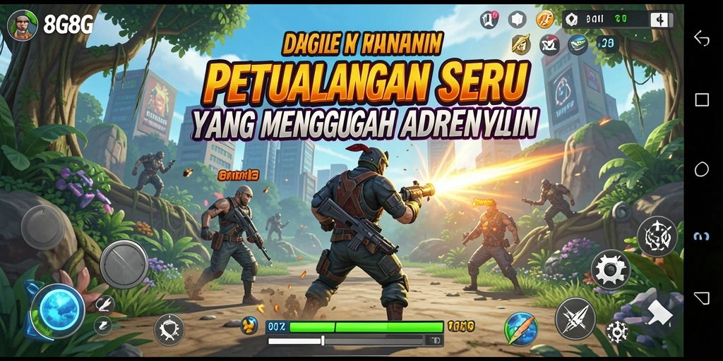Tampilan gameplay petualangan yang memukau di 8G8G.