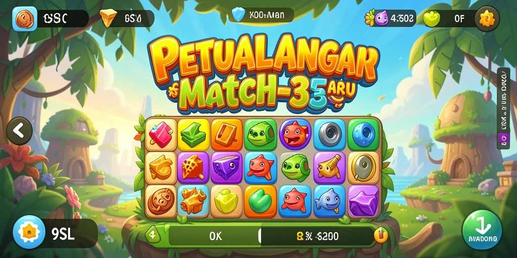 Gameplay menarik dengan kombinasi elemen warna-warni di 9SL.