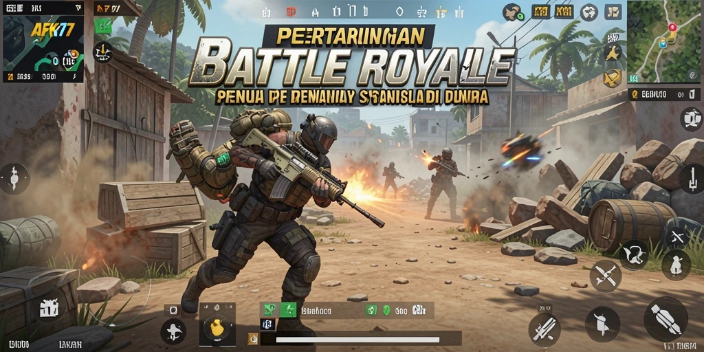 Gameplay seru AFK77 dalam aksi Battle Royale.