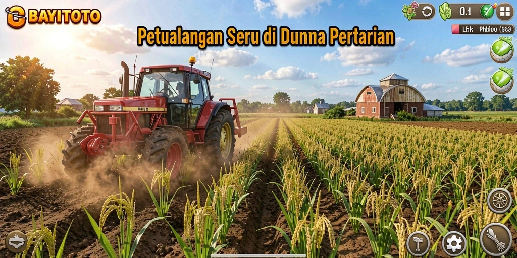Tampilan screenshot menunjukkan pengelolaan lahan pertanian yang indah di BAYITOTO.