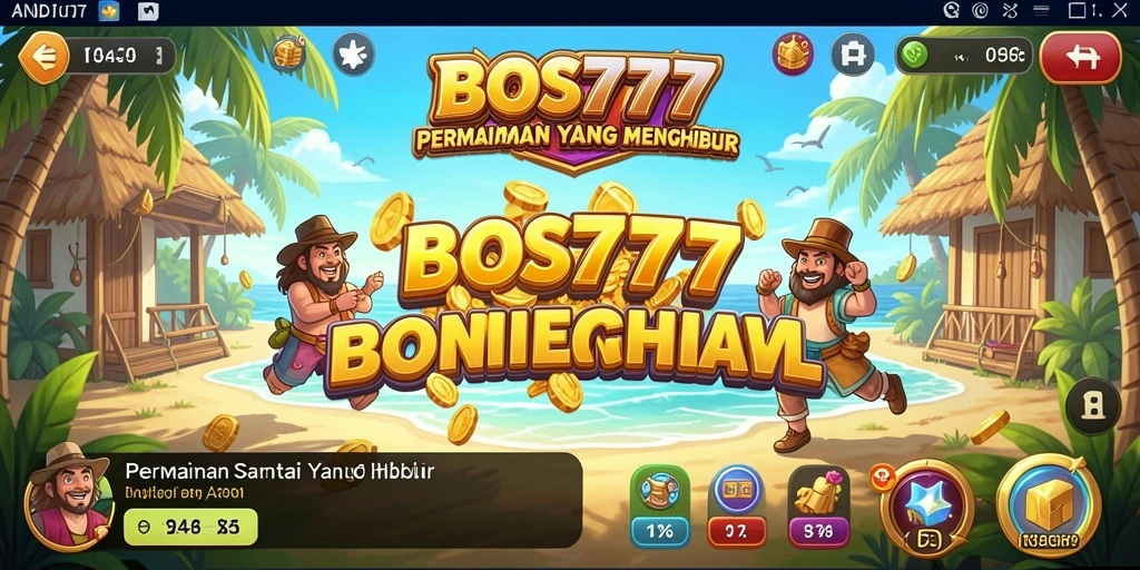Screenshot menunjukkan gameplay seru di BOS777 yang penuh warna.