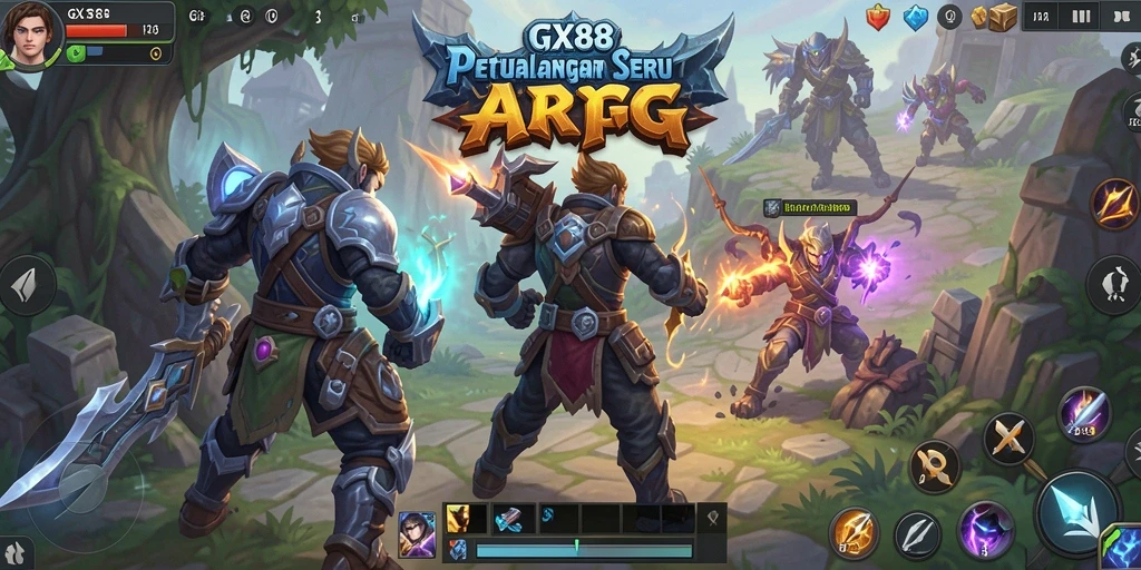 Tampilan gameplay GX88 yang intens dan menegangkan dalam aksi ARPG.