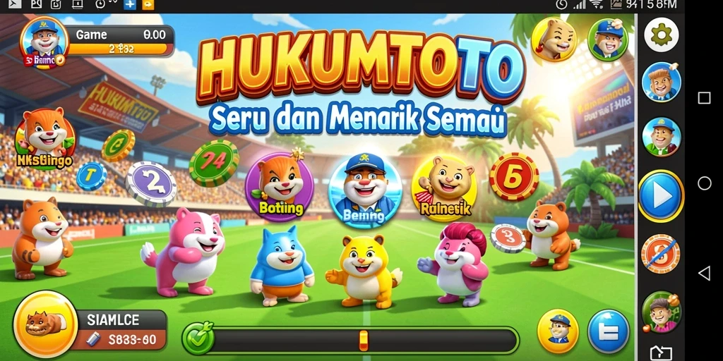 Tampilan gameplay seru Bingo di HUKUMTOTO.