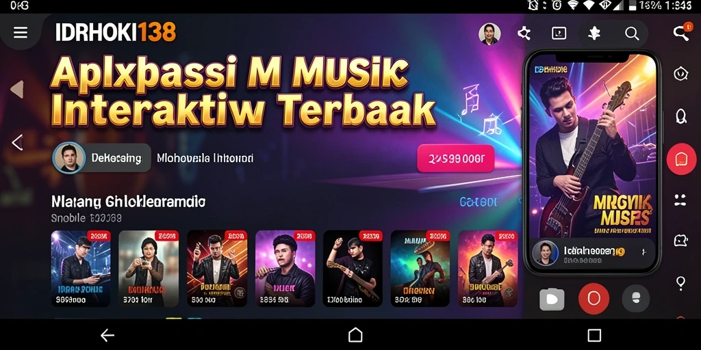 Gameplay interaktif dari aplikasi musik IDRHOKI138 yang menyenangkan.