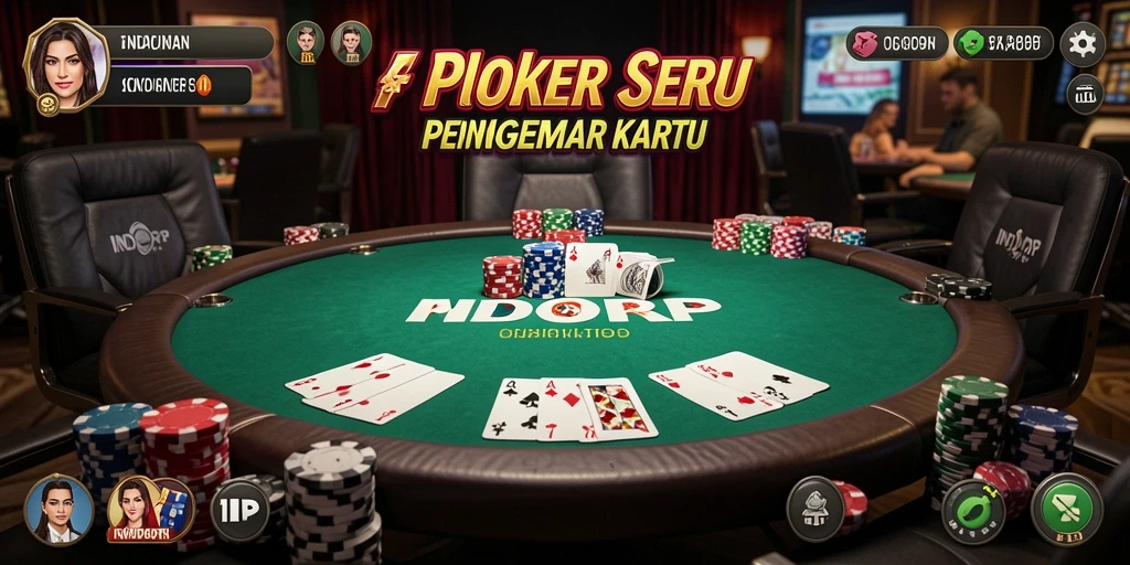 Tampilan gameplay menarik dari permainan Poker di INDORP.