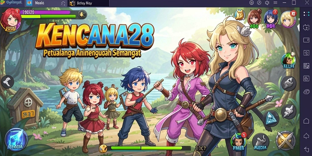 Screenshot gameplay KENCANA28 menampilkan aksi seru dalam dunia Anime.