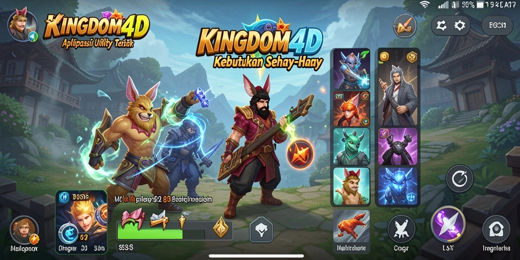 Tampilan antarmuka intuitif aplikasi KINGDOM4D yang menakjubkan.