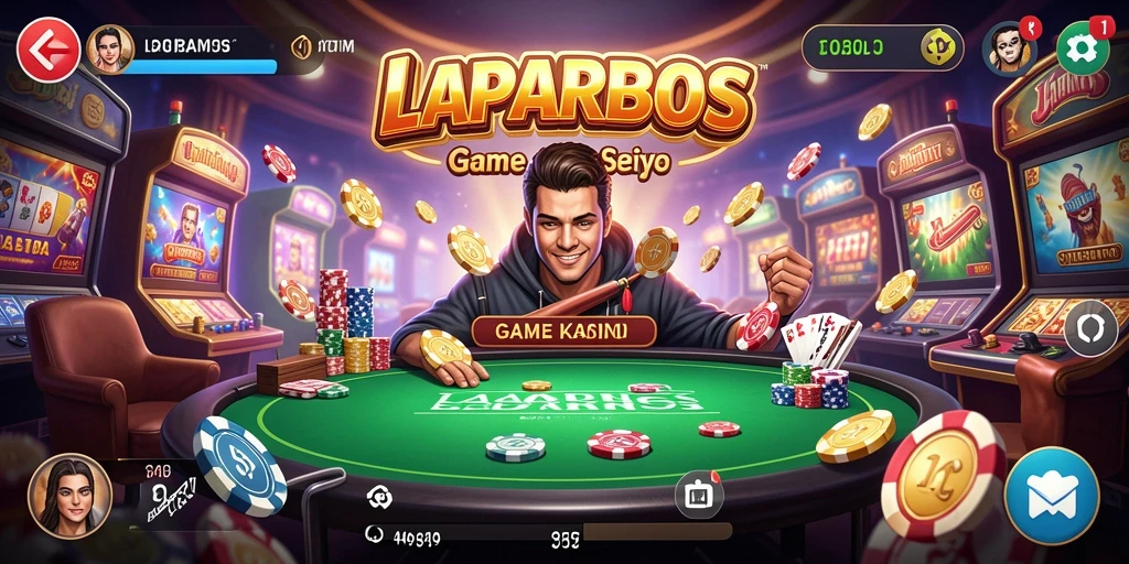 Tampilan gameplay seru di LAPARBOS dengan beragam pilihan permainan Kasino.