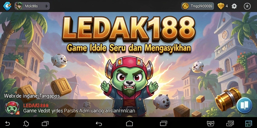 Screenshot utama LEDAK188 menampilkan gameplay seru dan karakter menarik.