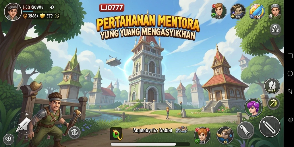 Tampilan gameplay LJO777 yang menarik dalam genre Tower Defense.