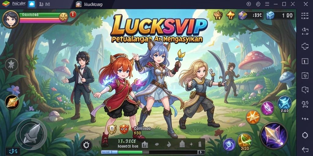 Tampilan gameplay LUCKSVIP dengan karakter Anime yang menarik.