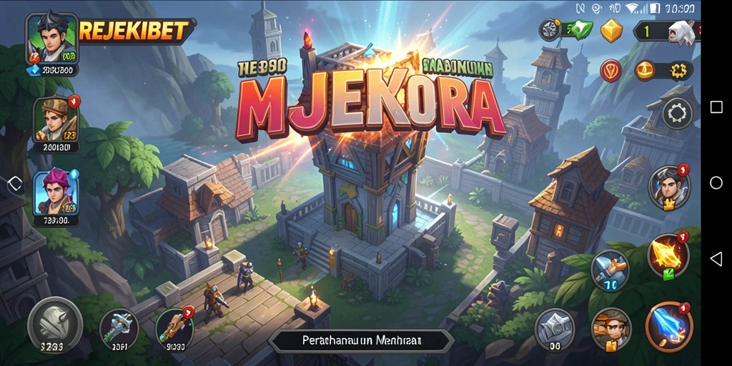 Tangkapan layar REJEKIBET menampilkan aksi seru dalam game Tower Defense.