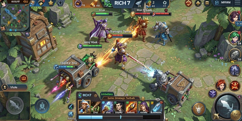 Tampilan Screenshot RICH7 menampilkan gameplay strategis yang seru.