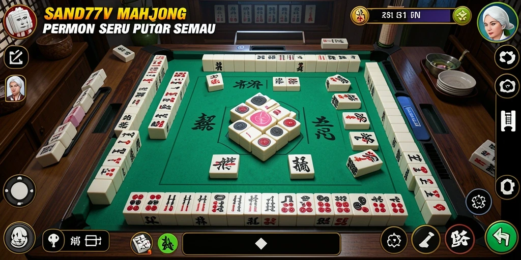 Tampilan gameplay Mahjong SAND77 yang menarik dan interaktif.