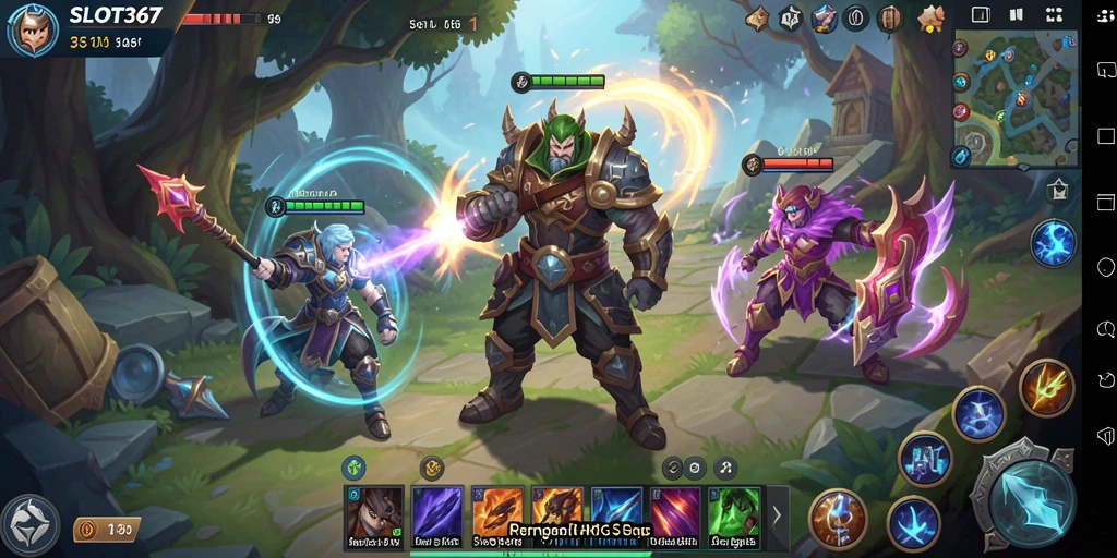 Tampilan gameplay menegangkan serta pertarungan epik dalam SLOT367.
