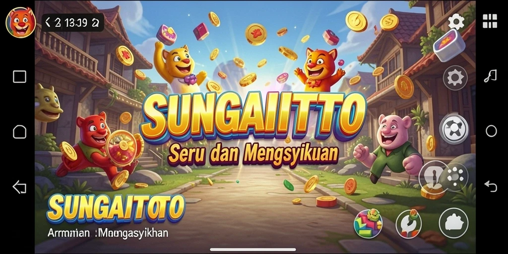 Screenshot menunjukkan aksi gameplay seru di SUNGAITOTO.