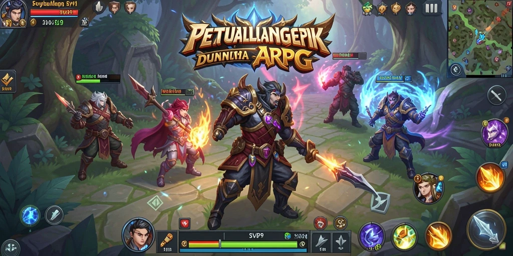 Tangkapan layar gameplay SVIP9 yang menampilkan aksi seru dalam pertempuran ARPG.
