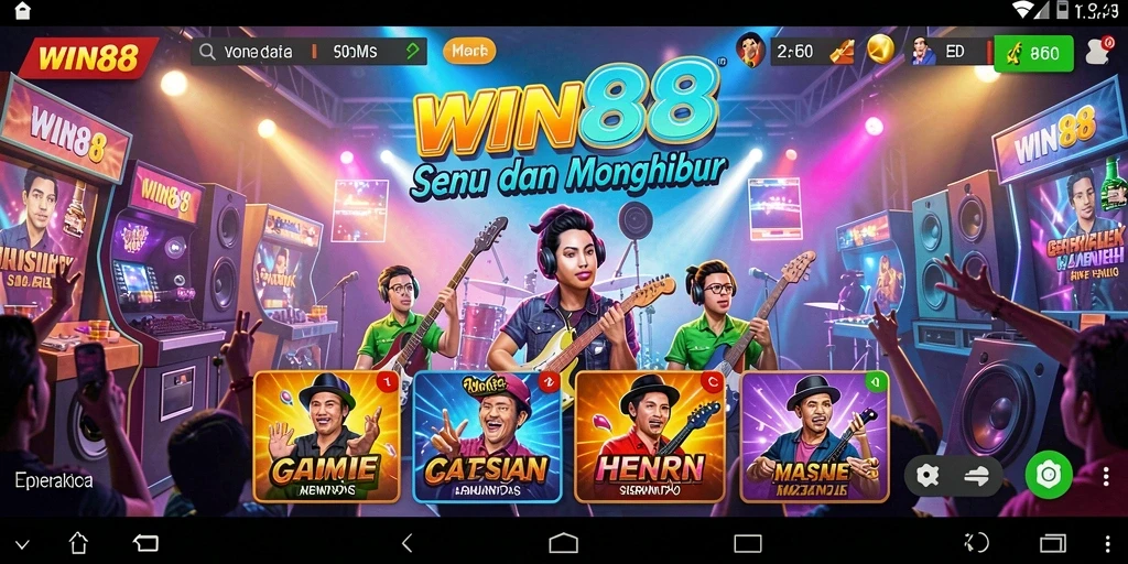 Tampilan gameplay WIN88 yang seru saat memainkan musik.