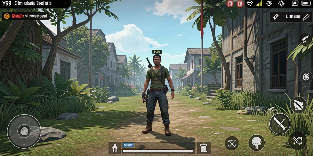 Screenshot gameplay Y89 dengan simulasi yang mendetail.